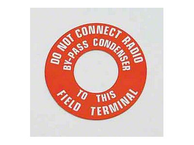 Chevy Generator Warning Tag, 1955-1957