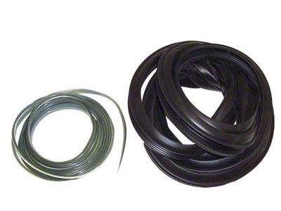 Chevy & GMC Front Windsheild Weatherstrip, With Black Trim,Blazer And Suburban, 1973-1987
