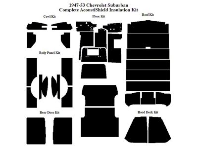 Chevy & GMC Suburban Insulation, Quiet Ride, Complete Kit, 1947-1953 (Suburban)