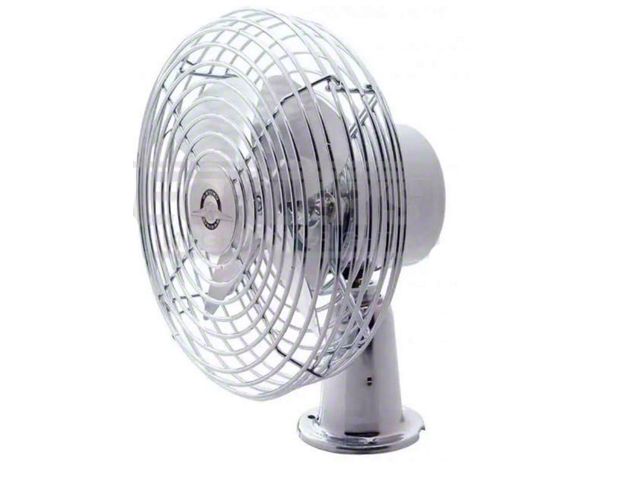 Chevy/GMC Truck 6 Steel Blade Heavy Duty Chrome Fan, 12Volt