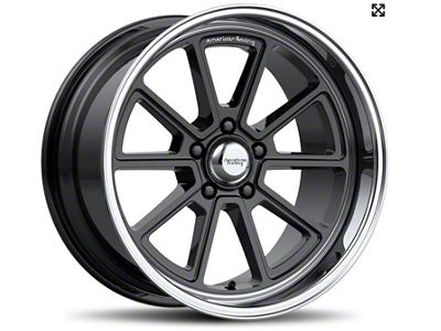 Chevy-GMC Truck American Racing Draft Wheel, Gloss Black With Diamond Cut Lip, 5x5 Bolt Pattern, 18