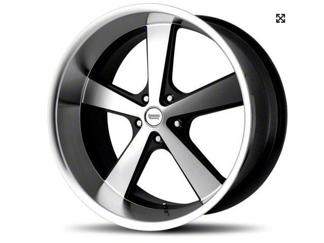 Chevy-GMC Truck American Racing Nova Wheel, Gloss Black Machined, 5x5 Bolt Pattern, 20