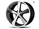 Chevy-GMC Truck American Racing Nova Wheel, Gloss Black Machined, 5x5 Bolt Pattern, 20