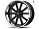 Chevy-GMC Truck American Racing Rodder Wheel, Gloss Black With Diamond Cut Lip, 5x5 Bolt Pattern, 18