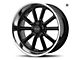 Chevy-GMC Truck American Racing Rodder Wheel, Gloss Black With Diamond Cut Lip, 5x5 Bolt Pattern, 20