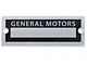 Chevy-GMC Truck Blank Data VIn Plate-General Motors