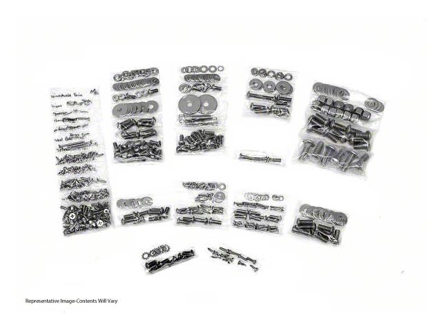 Chevy-GMC Truck Cab & Front End Sheet Metal Bolt Kit, StainlessSteel Button Head, 1956-1957