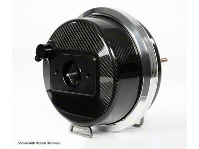 Chevy-GMC Truck Carbon Fiber Brake Booster 9 Inch With Polished Aluminum Outer Rings And Exposed Hardware