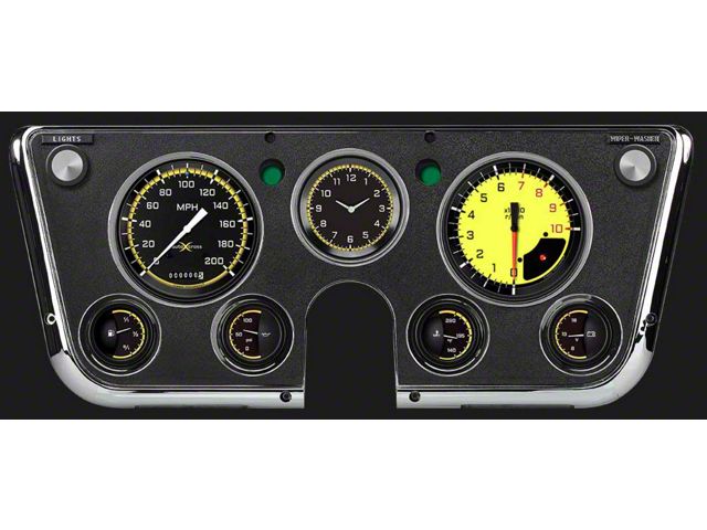 Chevy Or GMC Truck Classic Instruments Autocross Series Instrument Panel With Gauges, 1967-1972