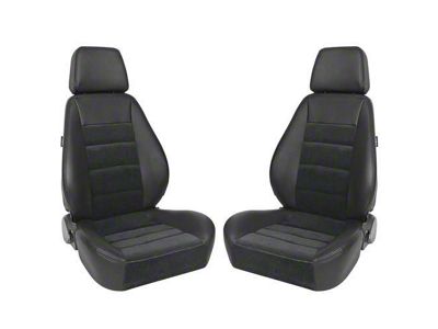 Corbeau Sport Seats, Black Vinyl/Cloth