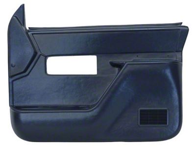 Chevy Or GMC Full Size Truck Door Panels, Front, Includes Padded Arm Rests And Blue Cloth Inserts, 1988-1994