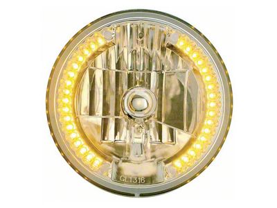 Chevy-GMC Truck Headlight, Halogen With Integrated Amber LEDs, 7