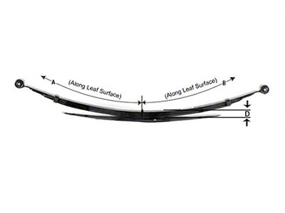Chevy & GMC Truck Leaf Spring, Rear, 4 Leaf, C/K1500, 1988-1999