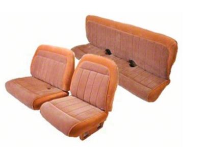Chevy & GMC Truck Seat Cover, Bench Seat, Front and Rear, Extended Cab, Two-Tone, Encore Velour, 1988-1991