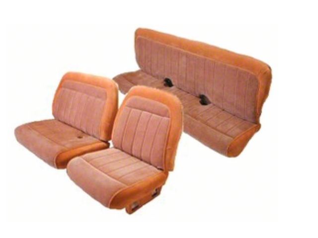 Chevy & GMC Truck Seat Cover, Bench Seat, Front and Rear, Extended Cab, Two-Tone, Encore Velour, 1988-1991