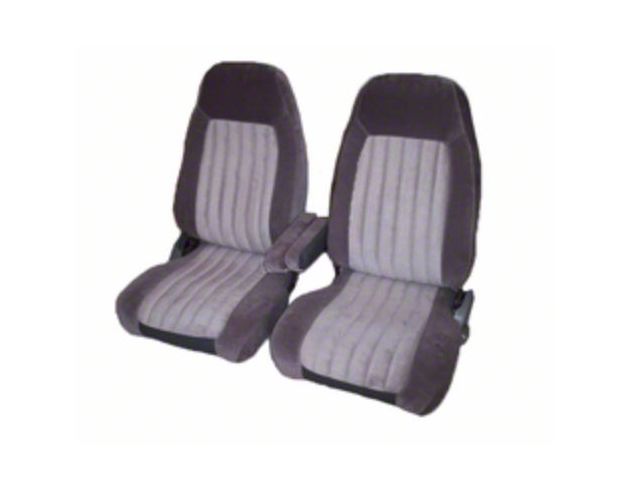 Chevy & GMC Truck Seat Cover, Front Bucket, Rear Bench, Extended Cab, Velour, Two-Tone, 1988-1995