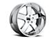 Chevy-GMC Truck US Mags U116 Hustler Wheel, 5x5 Bolt Pattern, Chrome, 22