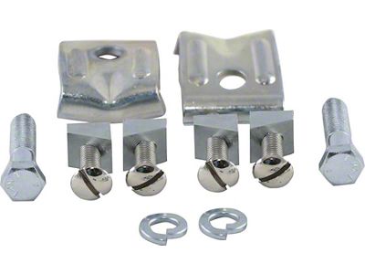 Chevy Hardware Mount Kit, Rear Bumper, Accessory Guard, 1956
