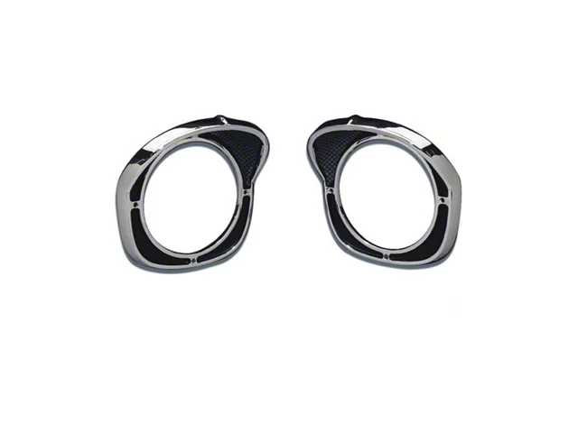 Headlight Bezels with Seals; Chrome (1957 150, 210, Bel Air, Nomad)