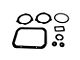 Chevy Heater Gaskets, Deluxe, 1957