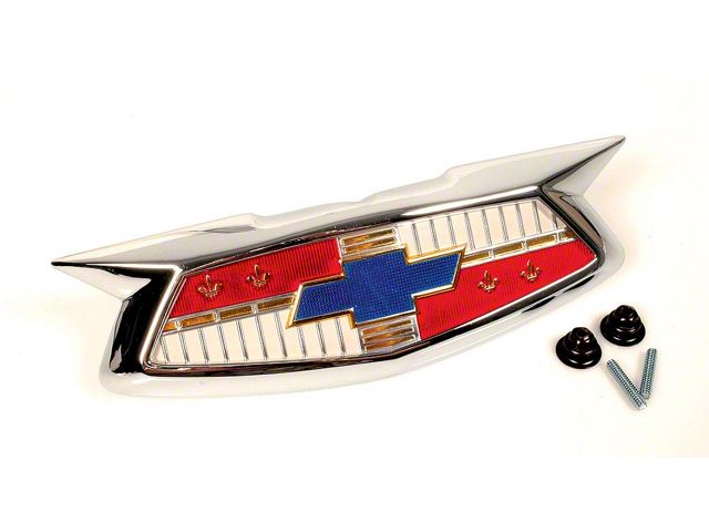 Chevy Hood Emblem Assembly, Show Quality 1954