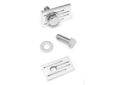 Chevy Hood Hinge Bracket Kit, Polished Aluminum, 1957