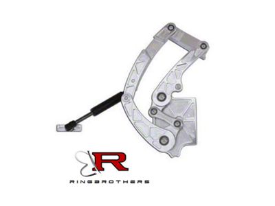 Ringbrothers Air Frame Hood Hinge Kit for Steel Hoods; Natural Billet (55-56 150, 210, Bel Air, Nomad)