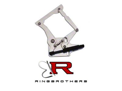 Ringbrothers Solid Frame Hood Hinge Kit for Steel Hoods; Natural Billet (55-56 150, 210, Bel Air, Nomad)