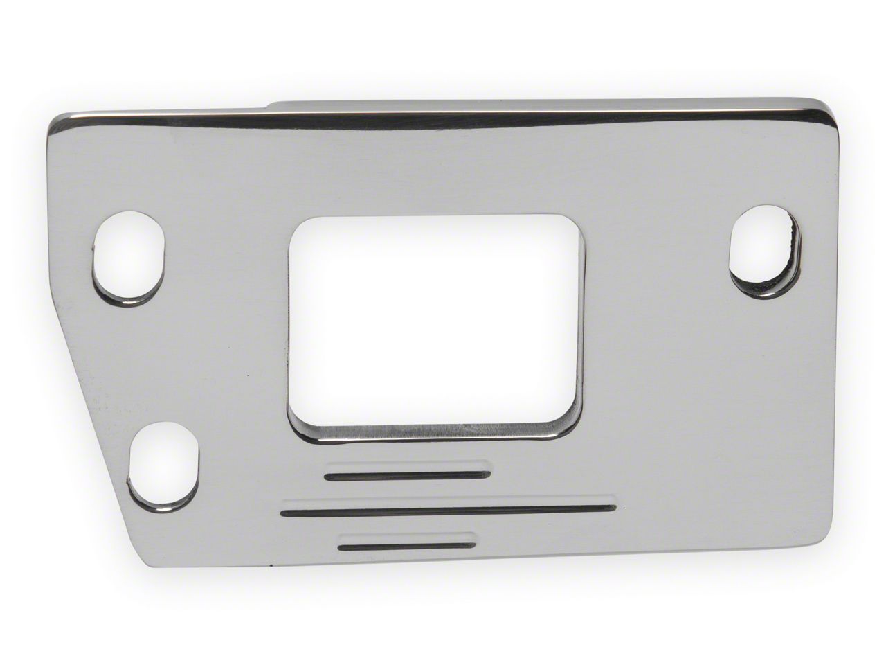 Ecklers Hood Latch Plate, Extra Clearance, Polished Billet