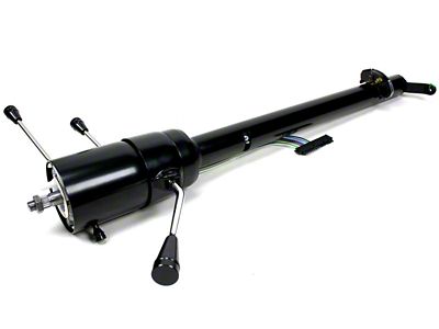 Chevy ididit Tilt Steering Column, Column Shift, Black Powder Coated, 1957