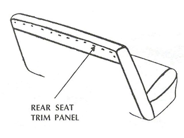 Chevy II Nova Rear Seat Trim Panel, 1962-1963
