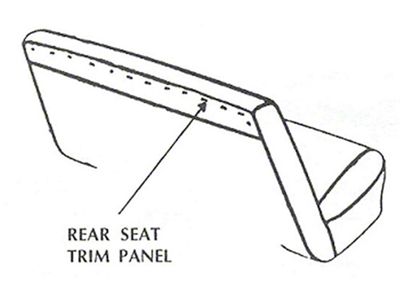 Chevy II Nova Rear Seat Trim Panel, 1962-1963