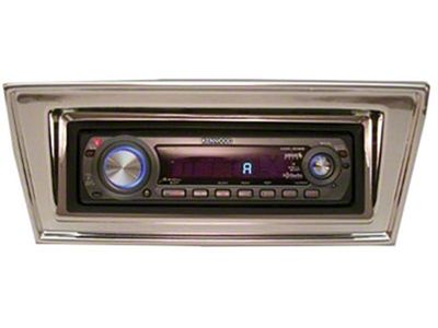 Stereo Radio, KHE-100, AM/FM, Manual Tuning, Black Face, Chrome Bezel (66-67 Chevy II)