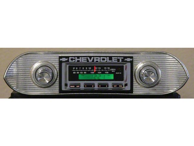 Chevy II-Nova Stereo Radio, KHE-300, AM/FM, Manual Tuning,Black Face, 1962-1965