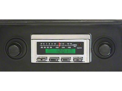Chevy II-Nova Stereo Radio, KHE-300, AM/FM, Manual Tuning, Black Face, 1968-1972