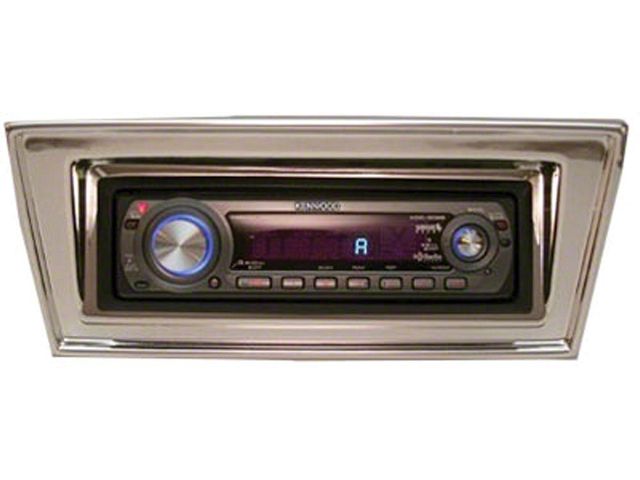 Chevy II-Nova Stereo Radio, KHE-300, AM/FM, Manual Tuning, Black Face, Chrome Bezel, 1966-1967