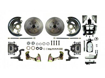Chevy II Or Nova Front Power Disc Brake Conversion Kit With 8 Chrome Booster, 1968-1974