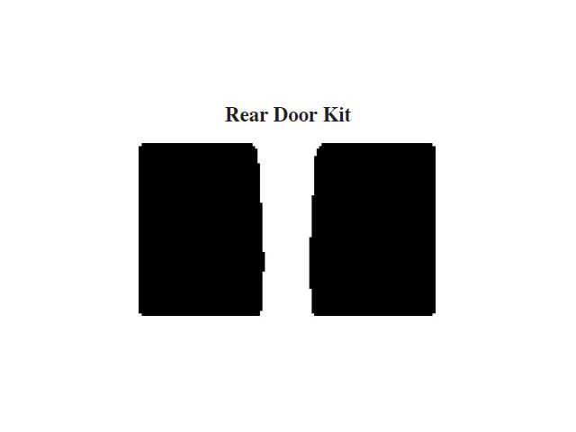 Chevy Insulation, QuietRide, AcoustiShield, Rear Door Kit, Panel Delivery Truck, 1955-1959 (Panel Delivery)