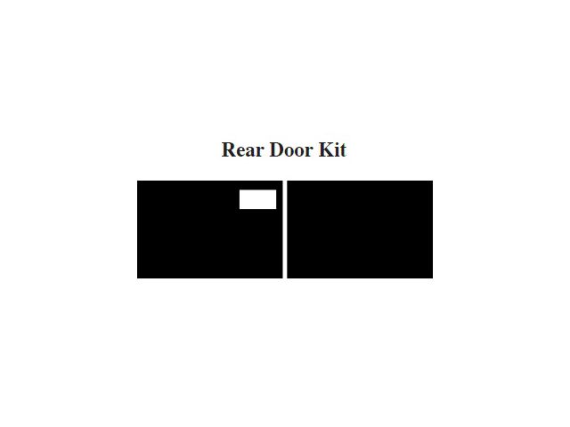 Chevy Insulation, QuietRide, AcoustiShield, Rear Door Kit, Panel Delivery Truck, 1967-1972 (Panel Delivery)