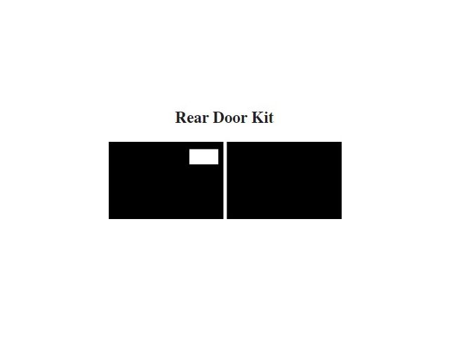 Chevy Insulation, QuietRide, AcoustiShield, Rear Door Kit, Suburban, 1967-1972 (Suburban)