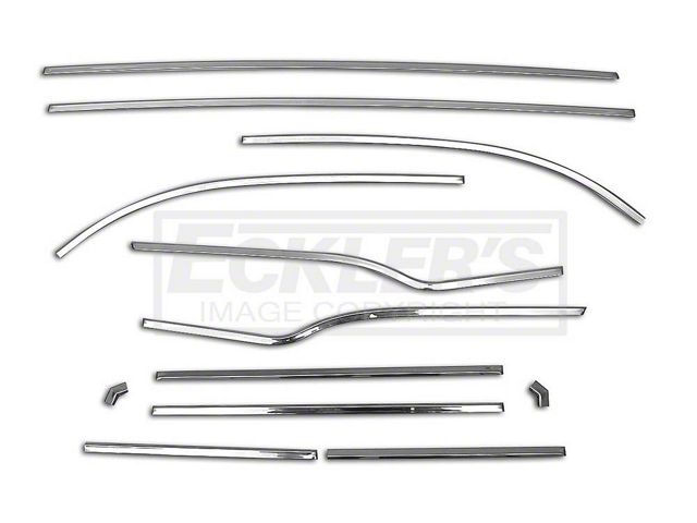 Chevy Interior Door & Side Panel Trim Set, Stainless Steel,Nomad, 1957 (Nomad, All Models)