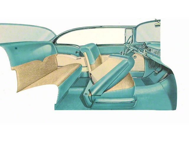 Chevy Interior Package Kit, 2-Door Hardtop, Bel-Air, 1955 (Bel Air, 2-Door Coupe)