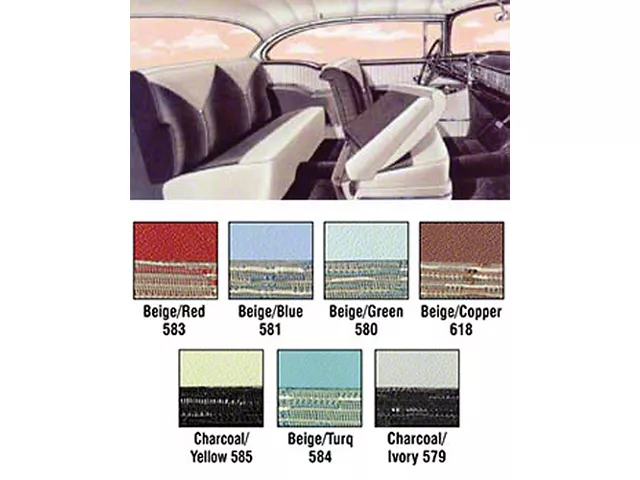 Chevy Interior Package Kit, 2-Door Hardtop, Bel Air, 1956 (Bel Air, 2-Door Coupe)