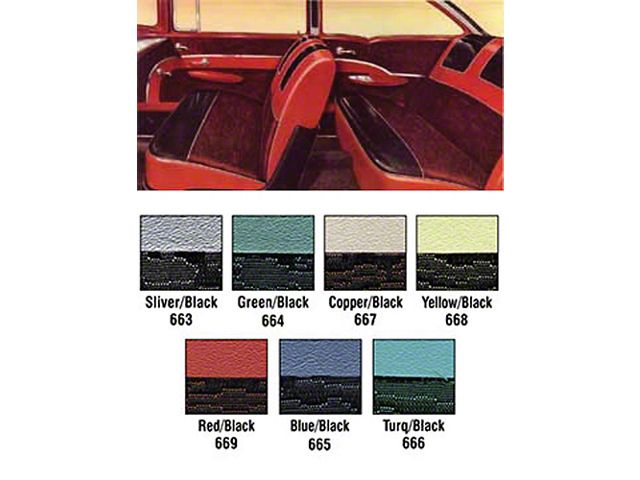 Chevy Interior Package Kit, 2-Door Sedan, Bel Air, 1957 (Bel Air, 2-Door Sedan)
