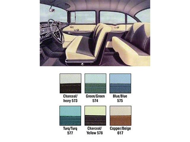 Chevy Interior Package Kit, 4-Door Sedan, Bel Air, 1956 (Bel Air, 4-Door Sedan)