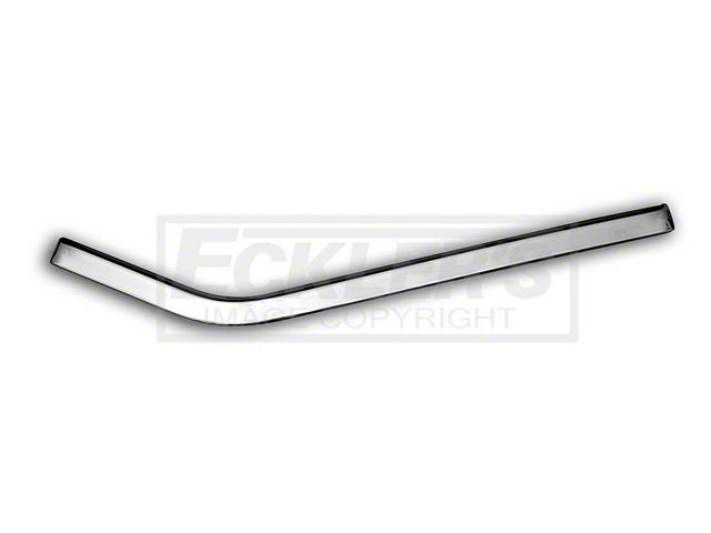 Chevy Interior Side Panel Trim, Stainless Steel, Left UpperRear, Convertible, 1957 (Bel Air Convertible)