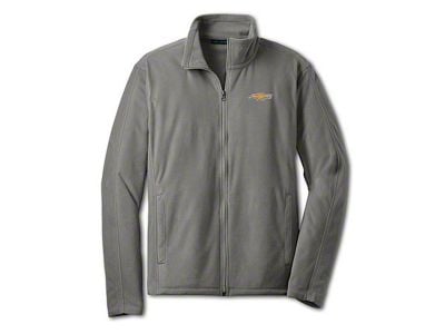 Chevy Jacket, Men's, Full Zip Lightweight Microfleece , Grey