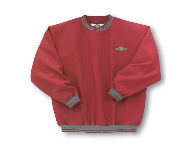 Chevy Jacket, Microfiber Windbreaker Striped, Red