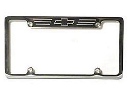 Chevy License Plate Frame, Billet Aluminum, With Bowtie Logo, 1955-1957