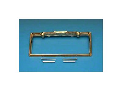 Chevy License Plate Frame, Gold, 1957